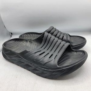 Hoka One One Ora Recovery Slides Mens Size 12 Black Slip On Comfort Sandals